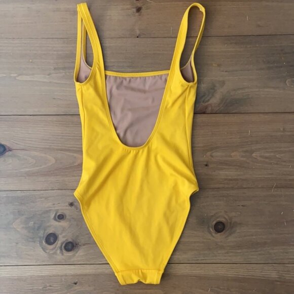Nu Swim Pistachio Bathing Suit Yolk Yellow XS - Picture 3 of 9